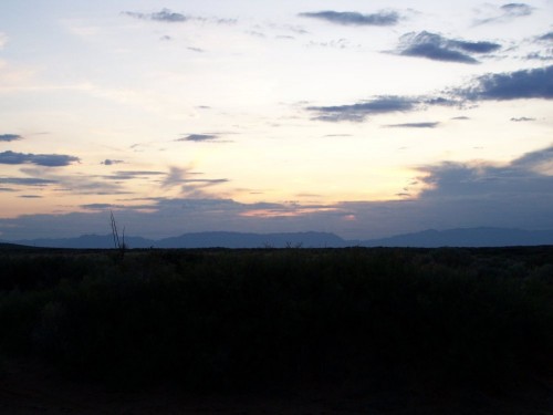Sunset.