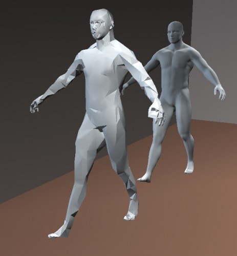 Block Man and Daz Model